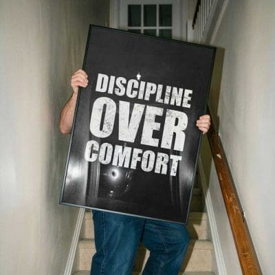 Discipline Over Comfort Mockup
